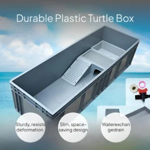 Rectangular Turtle Habitat With Drain Narrow Turtle Tank With Drainage Turtle Enclosure Household Aquarium Rectangular Breeding