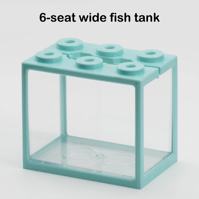 Aquarium Mini Fish Tank Reptile Pet LED Light Box Stackable Aquarium Cylinder Landscape Seaweed For Home Office Decoration - Image 10