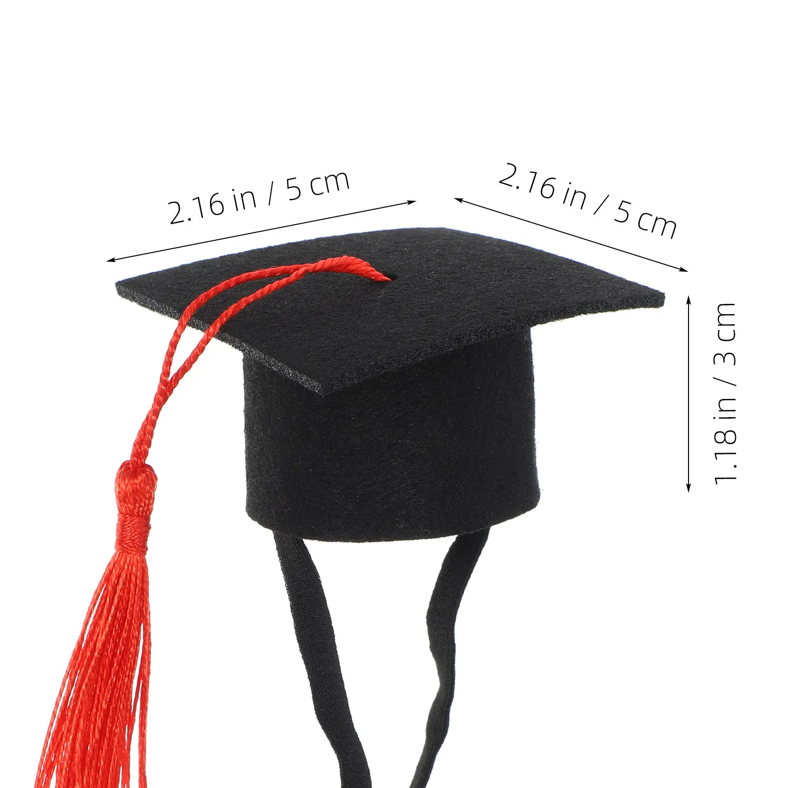 Small Adjustable Hamster Graduation Cap Hat Pet Costume Size S Lightweight Graduation Photo Prop Hat for Hamster Guinea Pig - Image 3