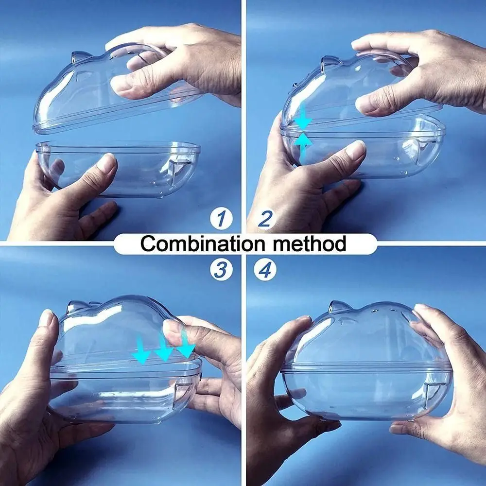 Transparent Plastic Small Bathtub for Hamsters Toilet Cage Guinea Pig Hamster Sand Bath Cage Mouse Box Hamster - Image 5