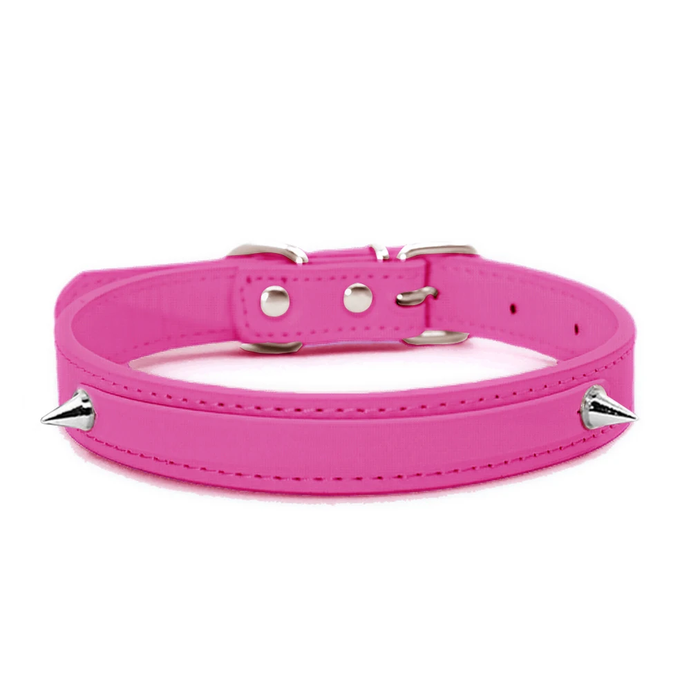 Rhinestone Leather Collar with Rivet Customized Letters Punk Sexy Choker Necklace Cosplay Jewelry for Men Women - Image 10