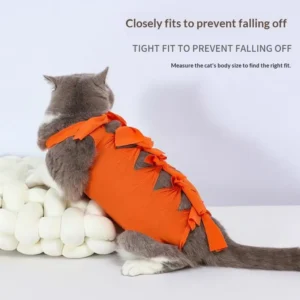 Post-Neutering Recovery Suit for Cats Adjustable, Lick-Resistant Wound Protection Garment