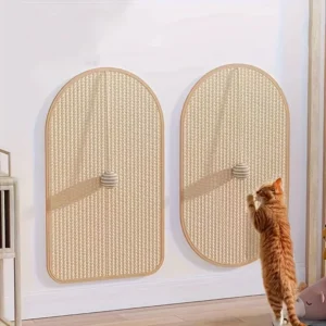 Sisal Cat Scratching Pad - Durable, Sofa-Safe Scratch Board with Playful Toy for Cats, Cat Mat