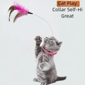 Interactive Feather Bell Cat Toy with New Collar Self-Entertainment Pet Supplies for Cats Neck Collar for Enhanced Playtime