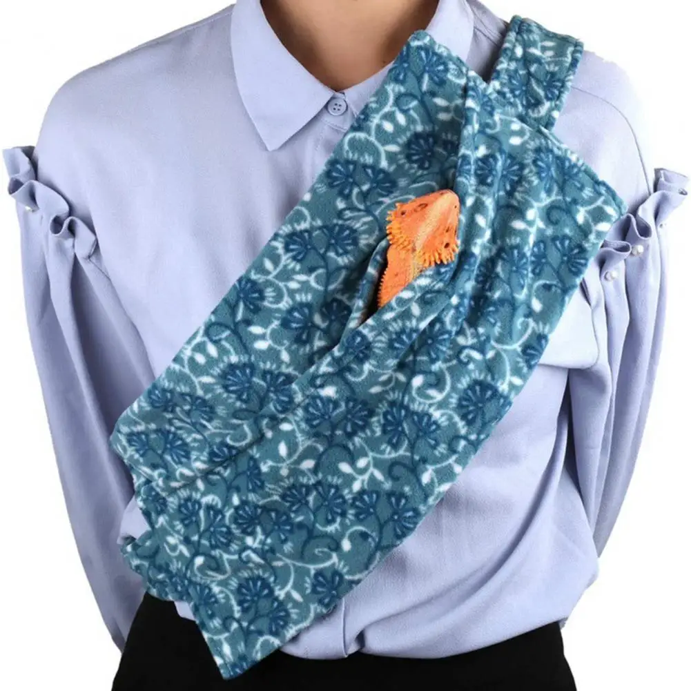 Outdoor Reptile Sling Bag Useful Reptile Carrier Bag Comfortable Flannel Sling Reptile Carrier Bearded Dragon Sling Bag - Image 5