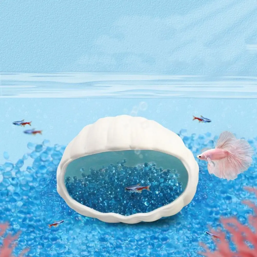 Fish Tank Shell Landscaping Ceramic Hamster Nest Cute Cartoon Pet Hiding House Cooling Creative Pet Shelter Jewelry Storage - Image 2