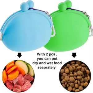 Silicone Dog Treat Bag Pet Portable Dog Training Waist Bag Outdoor Feeder Puppy Snack Pouch Food Reward Storage Bag Pet Supplies