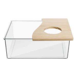 Transparent Hamster Sand Bath Container Acrylic Chinchilla Dust Bath Box  Hamster  Sandbox Chinchilla Bathing House Container