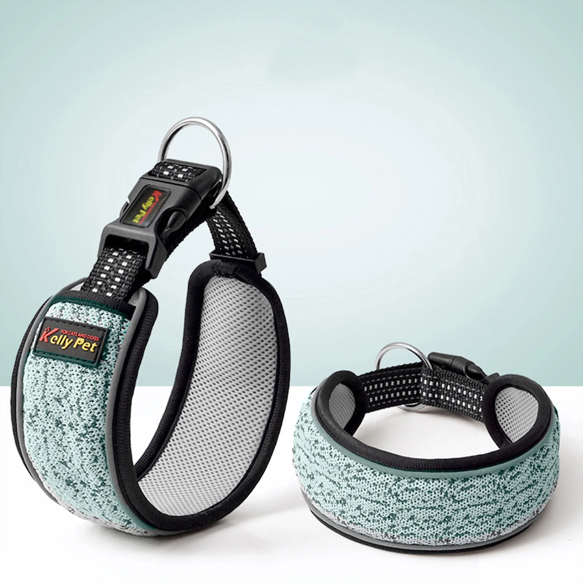 1pc Reflective Dog Collar, Breathable, Adjustable for Small Medium Large Dogs Pug - Image 8