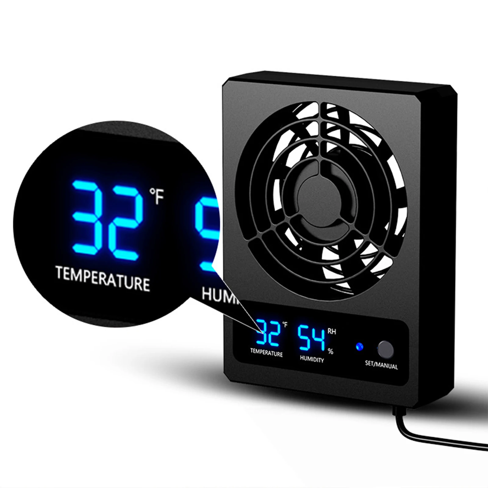 Temperature Control Fan for Reptiles Amphibians with Automatic Switch Available Humidity Settings Fan Dehumidifier Pets Products - Image 5