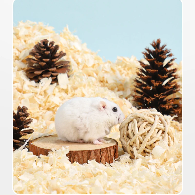 300g Hamster Rat Mouse Wood Chips Bedding for Guinea Pigs Rabbits Chinchillas Birch Bedding Sawdust Cage House Filler Supplies - Image 2