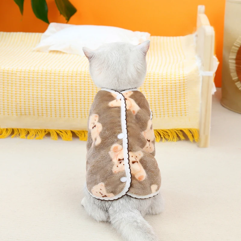 Cat Dog Jacket Vest Soft Comfortable Winter Pet Clothes for Small Dogs Puppy Kitten Warm Clothing Ragdoll-Cat Yorkies Coat Pug - Image 2