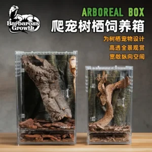 BG Grandfather Tree Frog Acrylic Glass Pet Snake Climbing Pet Terrarium Landscaping Gecko Front-Opening Climbing Tank