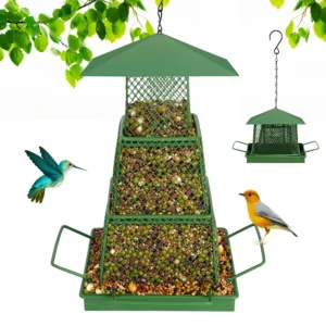 "Seed-Saving" Heavy-Duty Outdoor Bird Feeder - Squirrel Proof, Metal Mesh Design For Cardinals & Wild Birds, Perfect For Garden