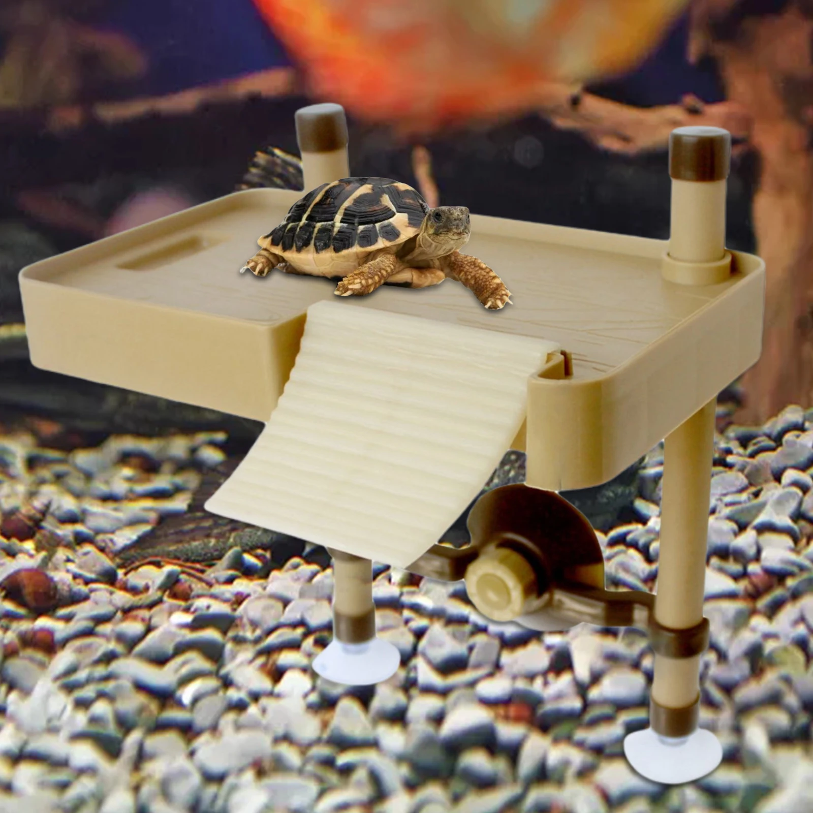 Turtle Basking Floating Platform Terrapin Dock Brazilian Terrapin Floating Island Reptile Ramp Platform Aquarium Decoration - Image 2