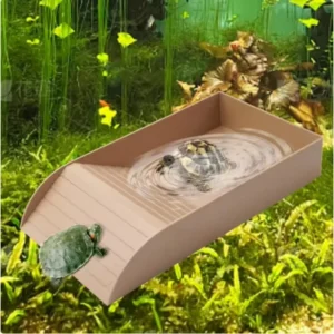 Turtle Bathing Pool Feeding Dish Durable Reptile Water Bowl for Box Turtles Frogs and Pets Easy to Clean Habitat Accessory