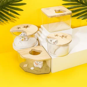 Transparent Hamster Bathtub Star Moon Shape Anti-leak Golden Bear Bath Toilet with Cover Hamster Sand Bath Box