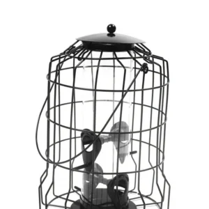 AAAF Bird Deterrent Feeder Rust-Proof Hanging Bird Feeder Cage For Garden Backyard Squirrel-Proof Wild Bird Feeder