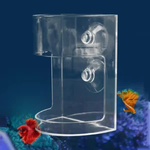 Non-Slip Aquarium Feeder Ring Fish Feeding Supplies Transparent Fish Feeding Dish Floating Food Feeder Square for Fish Tank