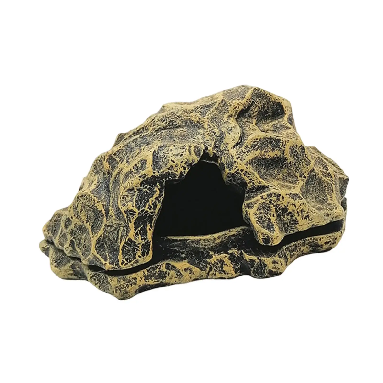 Resin Rock Reptile Hideout Aquarium Habitat Decor Reptile Rock Hide Cave for Tortoise Lizard Turtles Reptiles Frogs Fish Gecko - Image 6