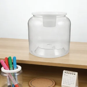 Portable Turtle Container with Plantable Lid - Crystal Clear Plastic Aquarium Habitat - Leakproof Reptile Terrarium for Desktop