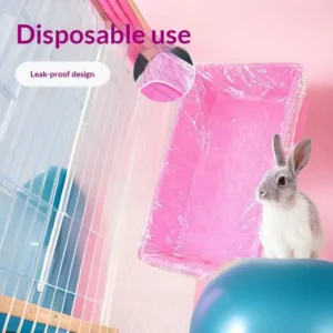 〔20E〕|20-Pack Disposable Cage Liners with Elastic Edge- Waterproof Tray Protector Easy Cleanup Small Pet Cage Pads