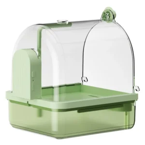 Parrot Bath Tub: Transparent Design, Bird Bath Supplies & Bath Box