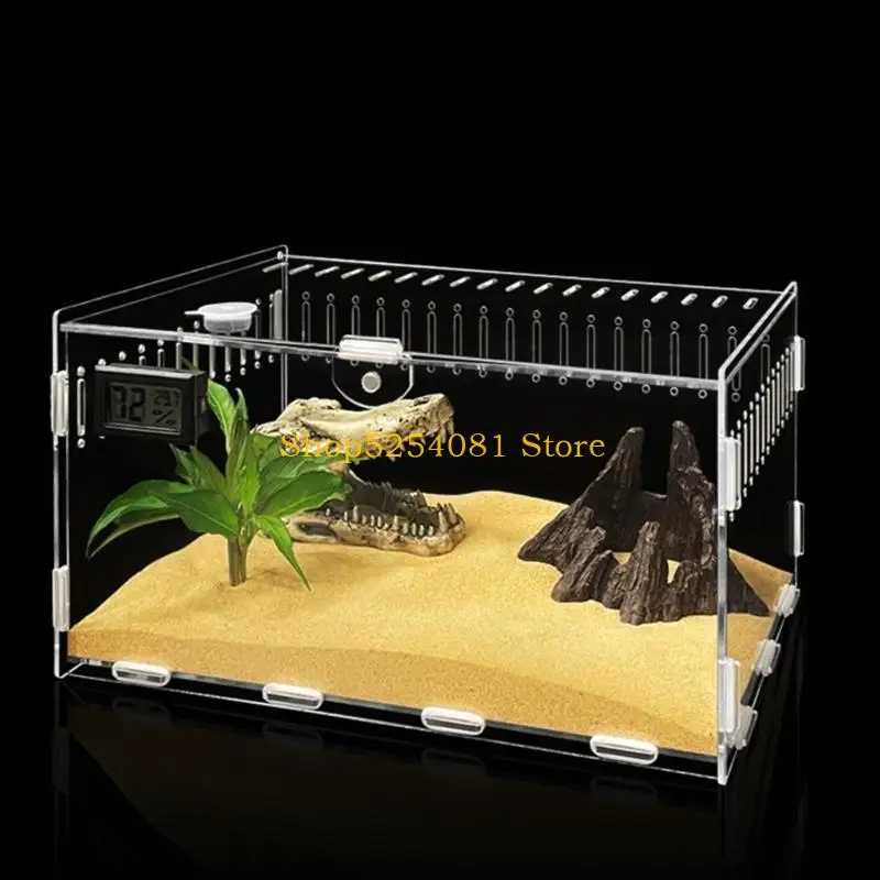 AXYC Reptiles Feeding Box Acrylic Terrariums Container for Spiders Small Lizards - Image 2
