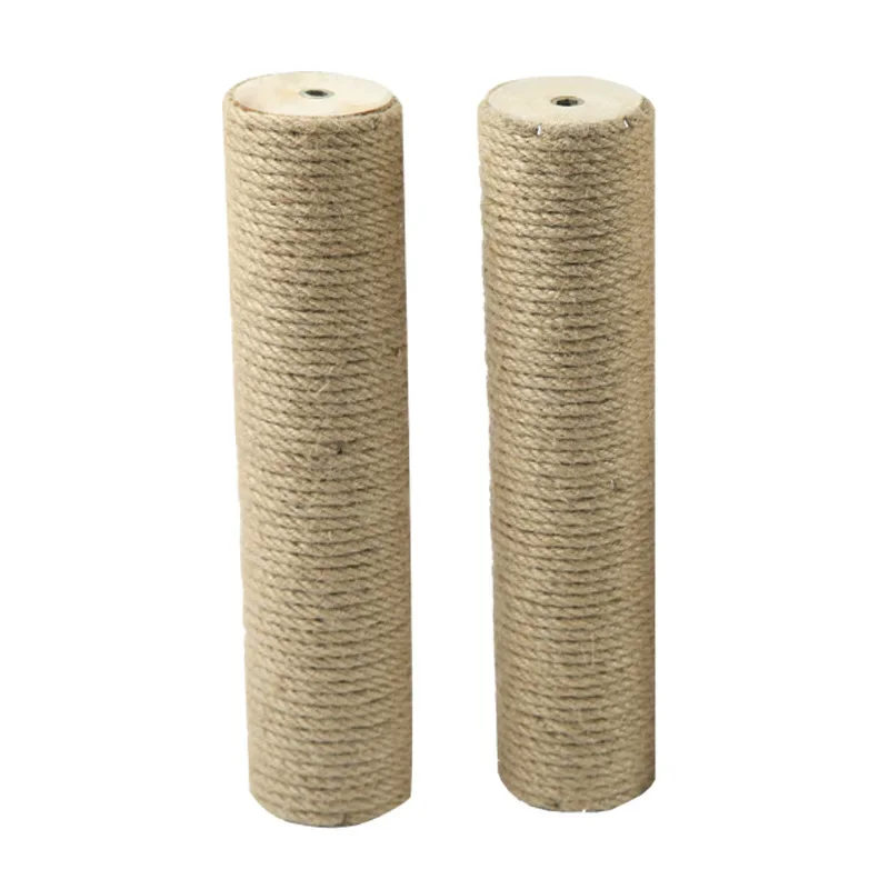 Cat Scratching Post Tree Shape Sisal Solid Wood DIY Kitten Climbing Frame Replacement Column Accessories Furniture Pet Toy - Image 2