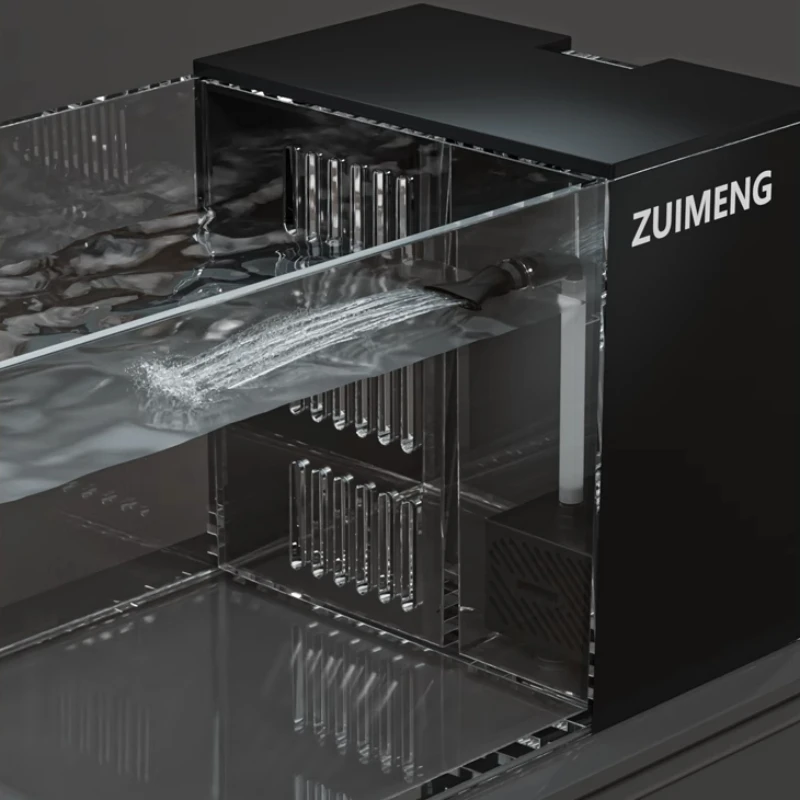 Turtle Aquarium Tank - Fish & Turtle Hybrid Habitat with Stream Landscape, Luxury Villa Ecosystem for Home/Office - Image 5