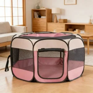 Octagon Foldable Pet Playpen Portable Cat Birthing Room Indoor Playpen for Dogs Cats Rabbits Small Animals Puppy Pet Fence