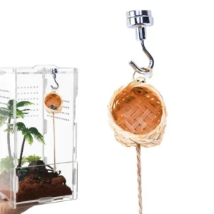 Magnetic Jumping Spider Hideawa y Pet Spider Habitat with Climbing Rope Decorative Small Pet House Shelter Space for Home Garden