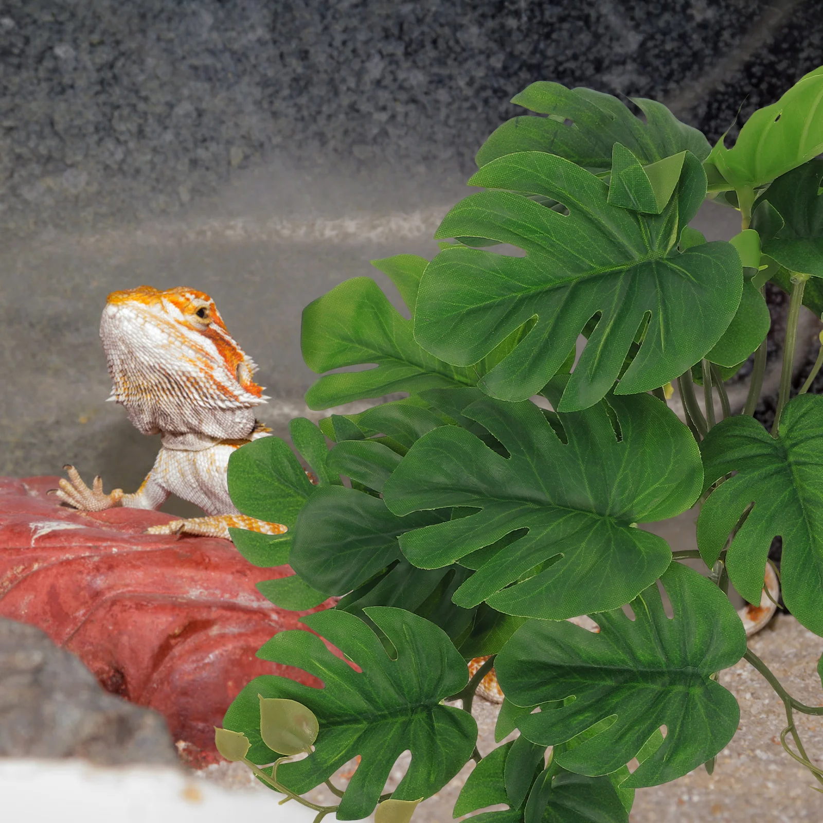 Reptile Plants For Terrarium Aquarium Landscaping Plant Reptile Tank Decor Fake Plants Fish Tank Decorations Pet Supplies - Image 4