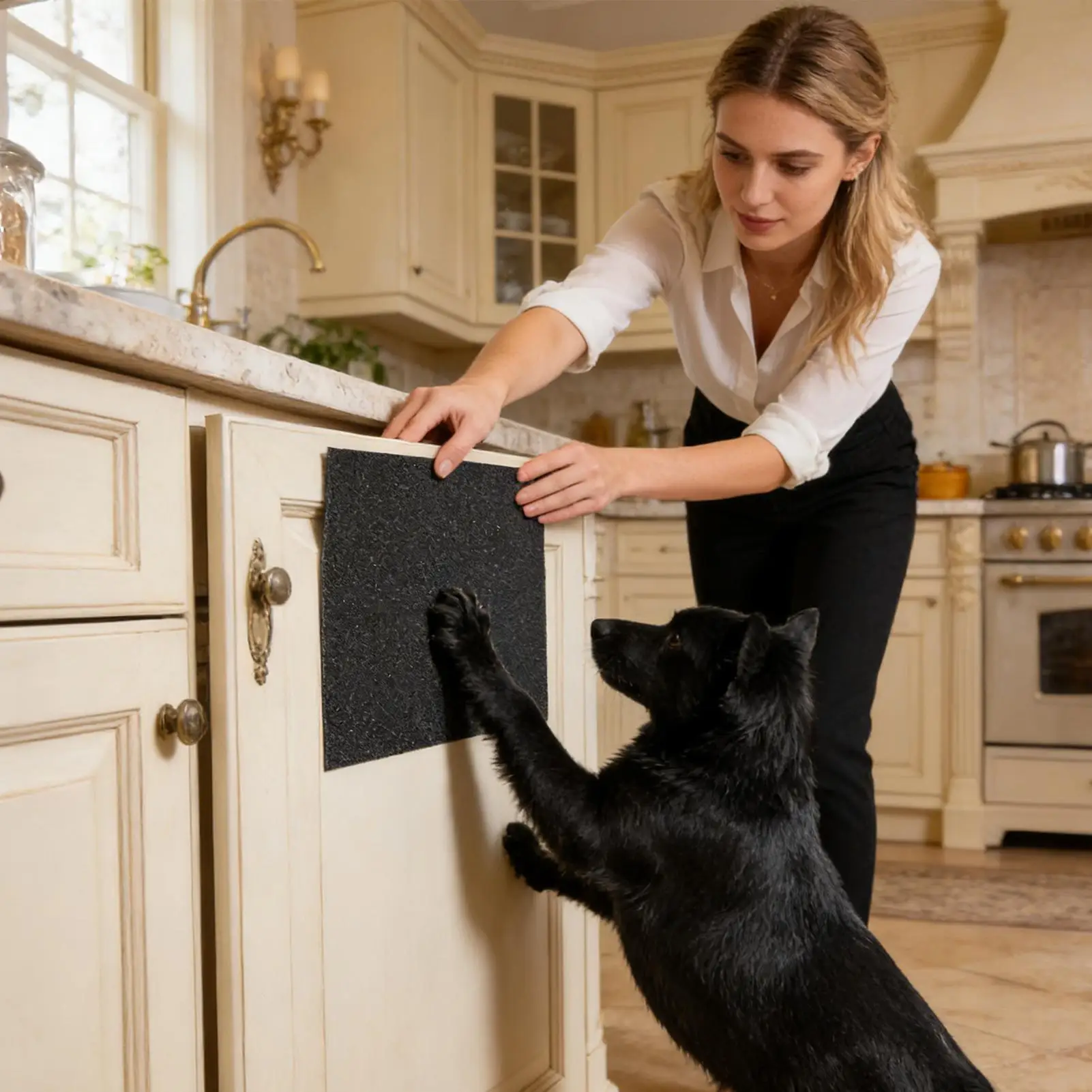 Dog Nail Scratch Board Adhesive Cat Scratching Pad Cat Scratching Emery Paper For Pet Parents Trainers Animal Lovers Apartment - Image 3