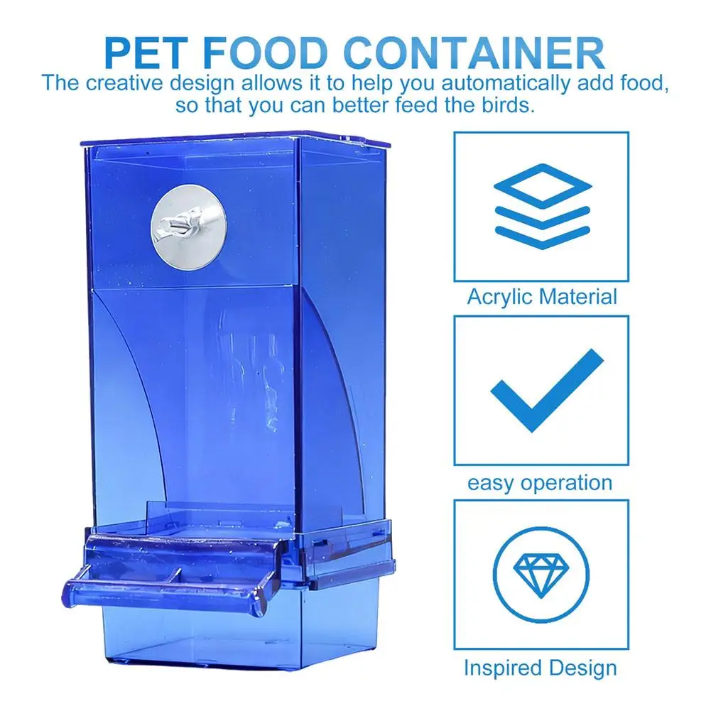 Transparent Pet Parrot Automatic Feeder Bird Cage Food Box Husk Separation Anti-splash Integrated Splash Feeder Pet Supplies - Image 6