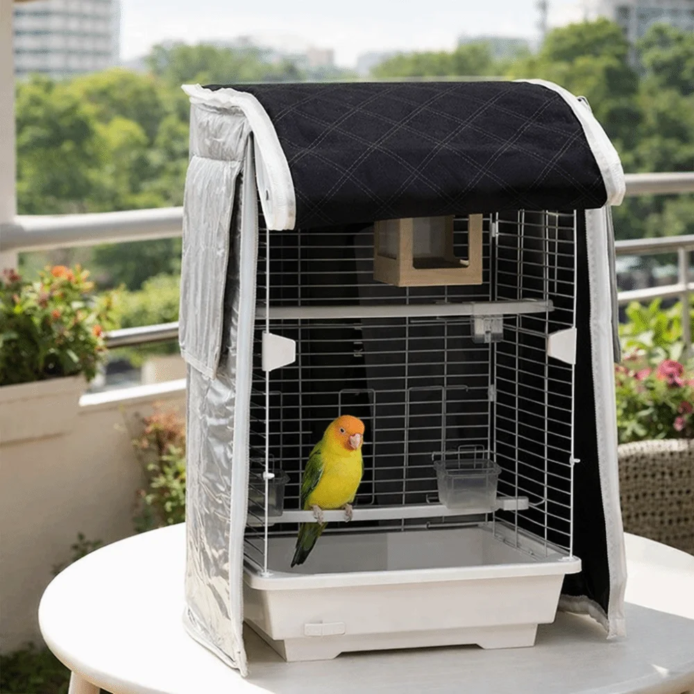 Dust Proof Cover Warm Bird Cage Cover Waterproof Quilted Windproof Cover Thicken Universal Blackout Protector Winter - Image 5