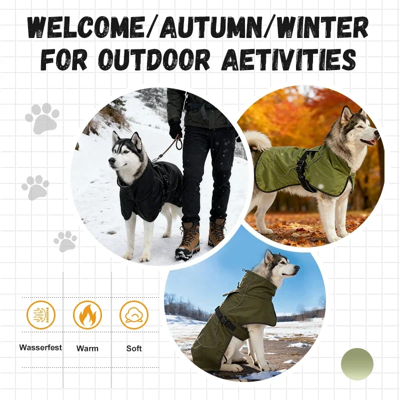 Dog Raincoat Windbreaker for All Dog Sizes Waterproof Dog Outdoor Jacket with Reflective Strip, Adjustable Straps & Snap Button - Image 6