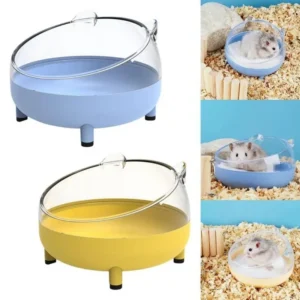1Pcs Sandbath Box Hamster Cage Toilet Small Animal Mouse Rabbit Pet Bathhouse Bathing Easy To Clean and Safe Multicolor
