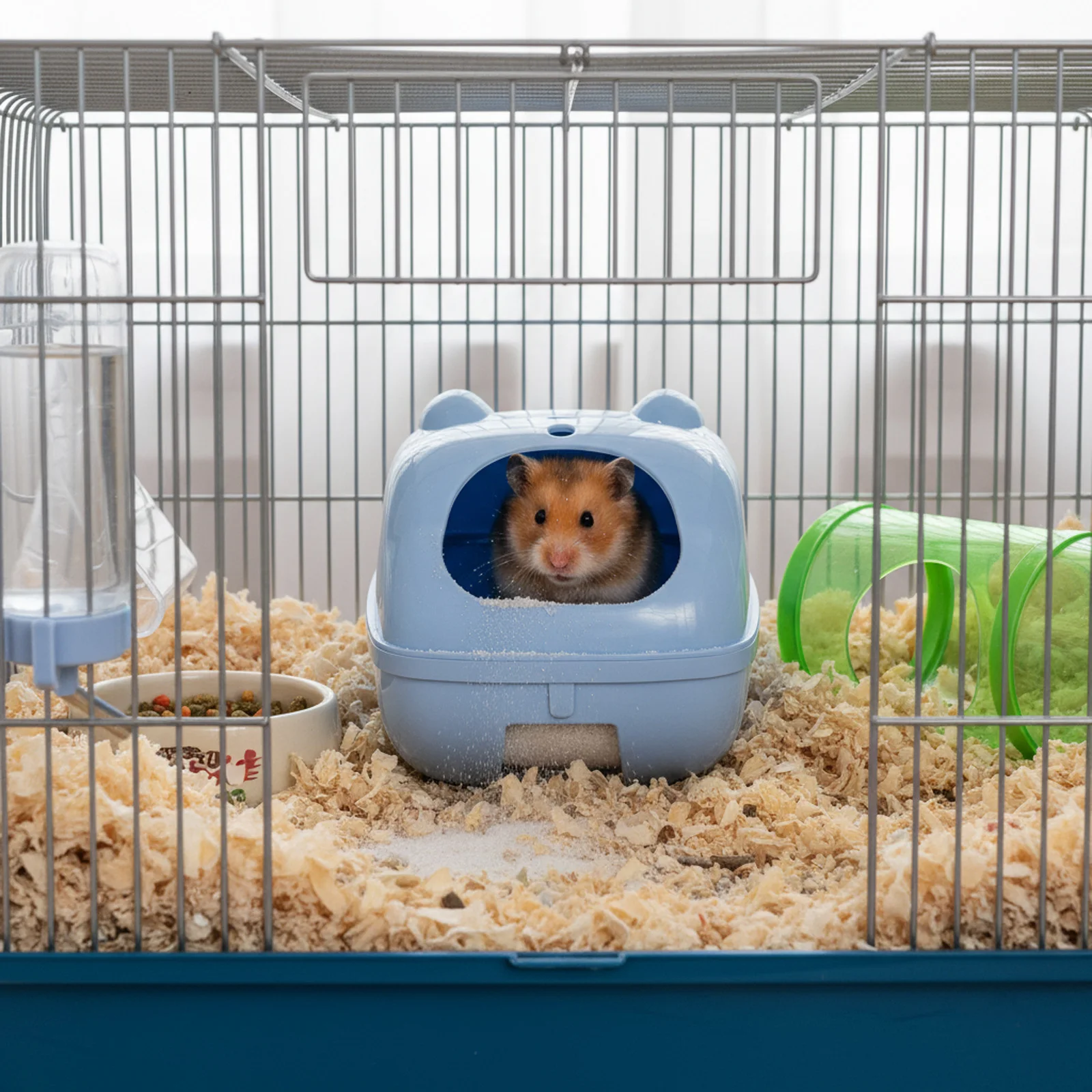 Hamster Bathroom Reptile Hideout House Toilet Combo Anti-slip Bottom Dust Resistant Bathing Accessories For Small Pets Gerbils - Image 6