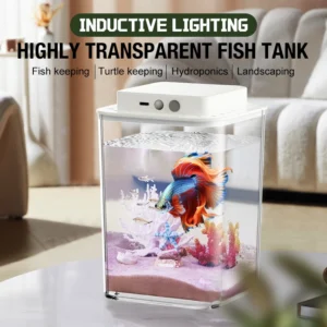Desktop fish tank, new aquarium, lazy person, no water change, self circulating ecological fish tank, living room, small ecologi