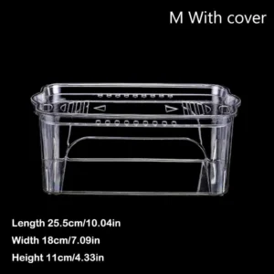 High Quality Transparent Fish Tank Plastic Square Fish Breeding Box With Lid Goldfish Tank