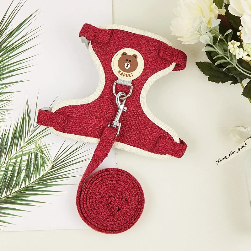 Cute Rabbit Harness Leash Set Bunny Pet Accessories Small Pet Carrier Teddy Bear Cat Leash Rabbit Collar Rabbit Accessories - Image 13
