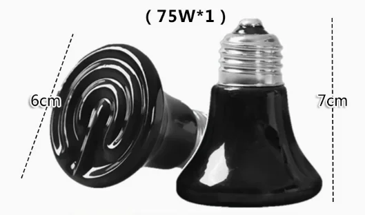 Pet Ceramic Infrared Heat Lamp Anti-scald Reptile Heating Lamp for Tortoise Lizard Parrot Sugar Glider Breeding Heater Warmer - Image 9