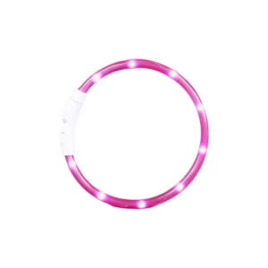 Adjustable Pet LED Light Collar Waterproof USB Charge Pet Glowing Collar Long-Lasting Dog Luminous Collar Night Walks