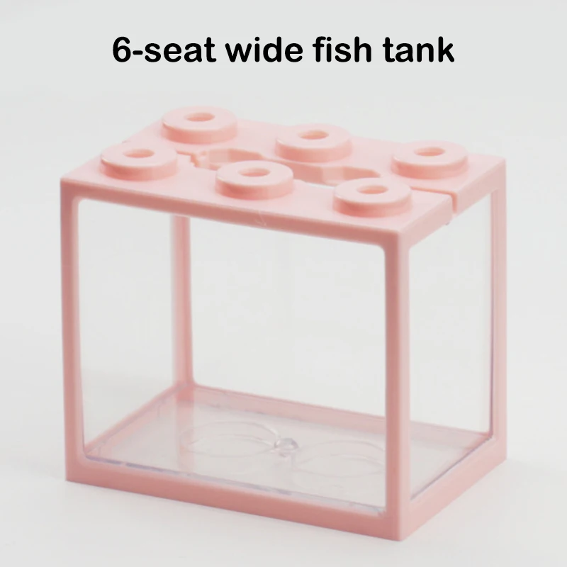 Aquarium Mini Fish Tank Reptile Pet LED Light Box Stackable Aquarium Cylinder Landscape Seaweed For Home Office Decoration - Image 11