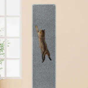71x15.8 Thickened Cat Wall Climbing Carpet with 16 Fixed Nails, Extra Large Tall Cat Scratch Pad for Wall, Wall Mounted Climb