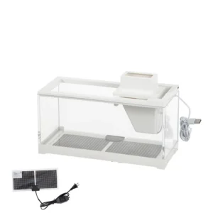 High Transmittance Fish Tank Aquarium Kits with Water Pump Heating Mat Lighting Desktop Decor For Shrimp Jellyfish Goldfish