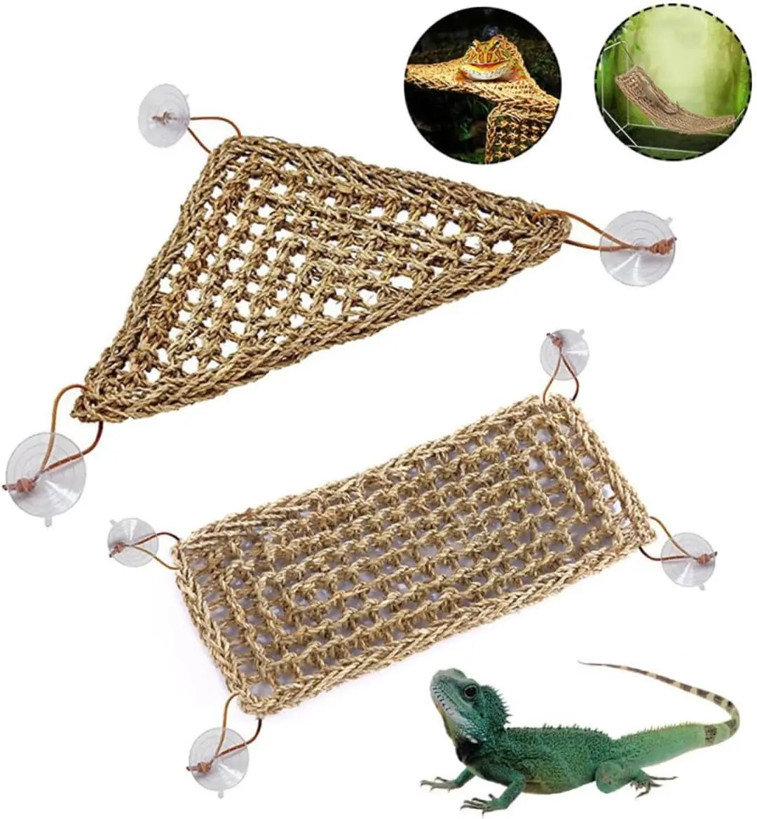 Stable Triangle Lizard Hammock Suckers Comfortable Elevated Bed for Reptiles for Geckos and Small Crabs Reptile Accessory Play - Image 5