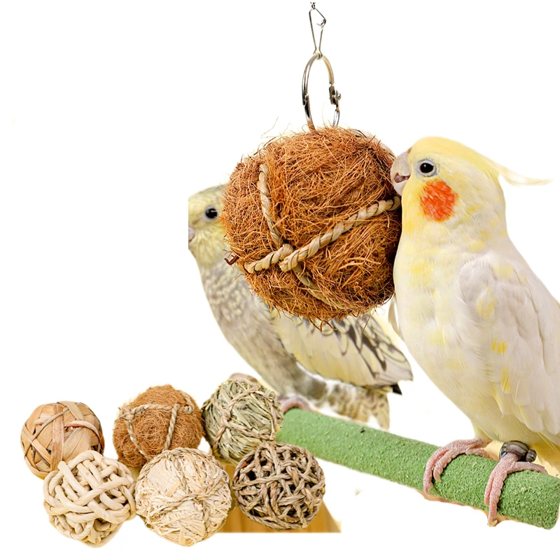 Training Bird Swing Biting Chewing Cage Toys Hanging Parrot Bird Molar Ball Toy Articles Parrot Bite Pet Bird Toy for Parrot - Image 3