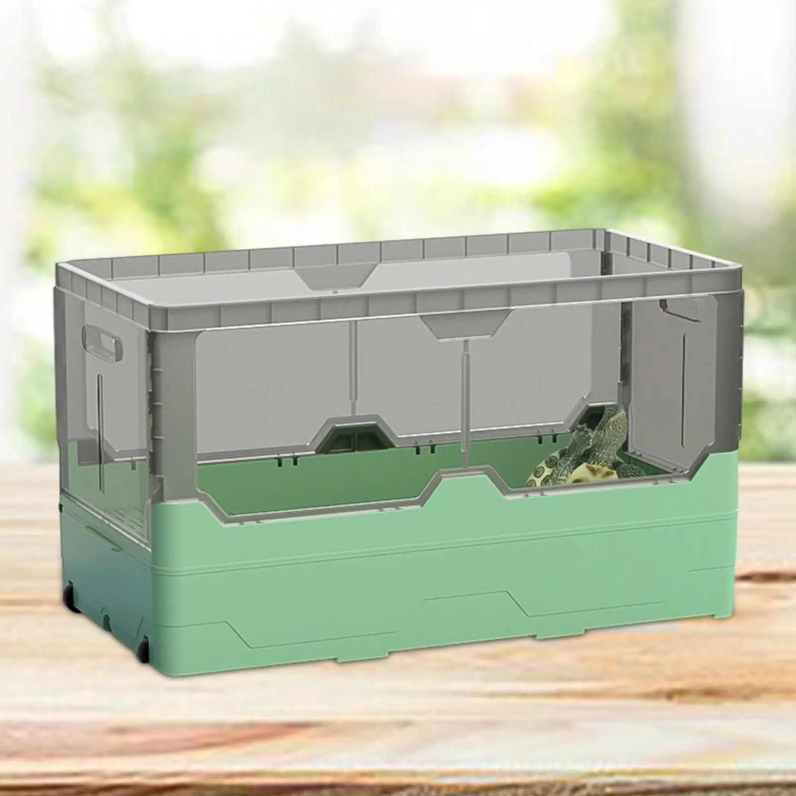 Reptile Habitat Turtles Tank Aquarium Indoor Decor Reptile Tank for Small Creatures Terrapin Pet Turtle Resting